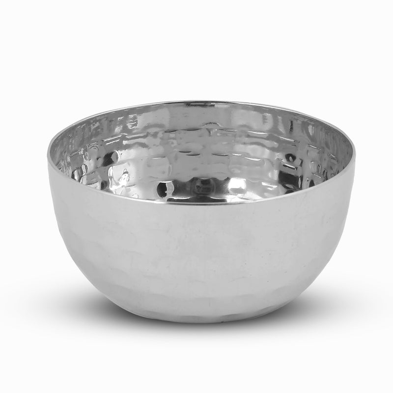 LiMETRO STEEL Stainless Steel Set of 6 Solid Hammered Finish Dinner Set - Image 5