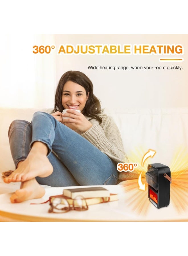 DubaiGallery Indoor Electric Space Heater with Fireplace Style Flame Effect, Rapid Heating Performance, Remote Control, Timer Function, Safety Shutoff, Compact Portable Unit for Home Office Rooms Winter Indoor Personal Heating Solution - Image 5