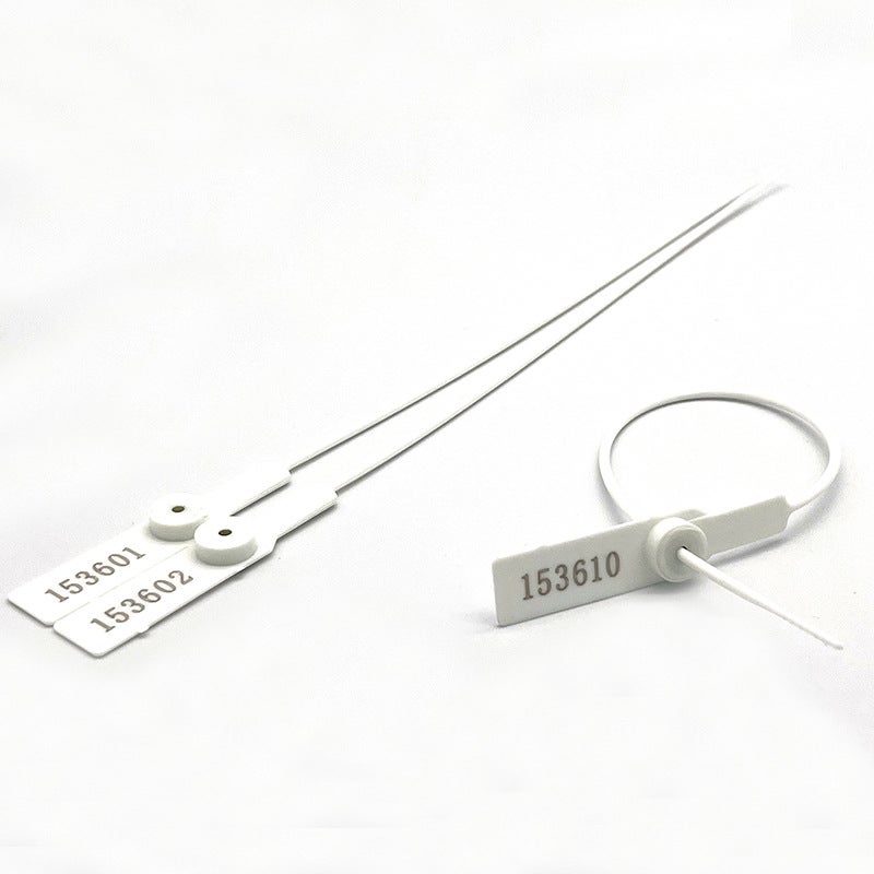Generic Hot-selling disposable plastic seal lock lead seal plastic sign tag coal transport ribbon logistics express garden seal 28cm; white 100 strips 