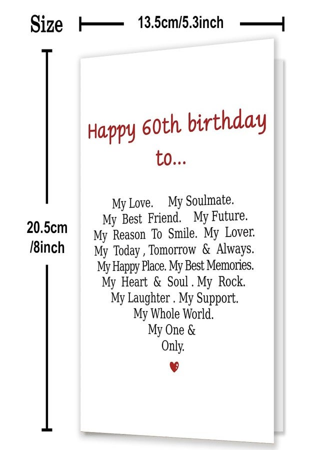 MQMRYeto Funny 60th Birthday Card for Men Women,Romantic 60 Year Old Greeting Card for Boyfriend Husband,Naughty Love Anniversary Card for Wife Girlfriend,Special 60th Birthday Gifts For Only Love Him Her - Image 2
