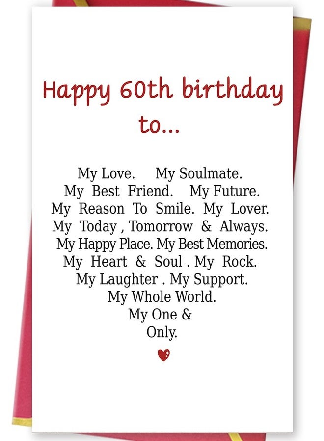 MQMRYeto Funny 60th Birthday Card for Men Women,Romantic 60 Year Old Greeting Card for Boyfriend Husband,Naughty Love Anniversary Card for Wife Girlfriend,Special 60th Birthday Gifts For Only Love Him Her - Image 1