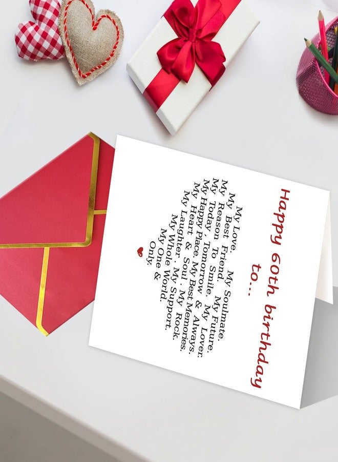 MQMRYeto Funny 60th Birthday Card for Men Women,Romantic 60 Year Old Greeting Card for Boyfriend Husband,Naughty Love Anniversary Card for Wife Girlfriend,Special 60th Birthday Gifts For Only Love Him Her - Image 4