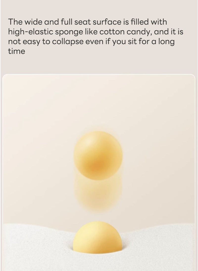 WALALLA Luxury Lambskin Vanity Stool - 37x34x80cm Makeup Chair with Black Legs | Plush Dressing Bench for Bedroom, Boudoir & Beauty Room (White) - Image 4