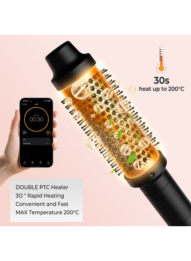 Thermal Brush, Ceramic Curling Comb, Ionic Curling Comb 110-240V Travel Curling Iron, LCD Display, 5 Temperature Settings, 30s Fast Heating, Quick Design Modeling, Black - Image 5