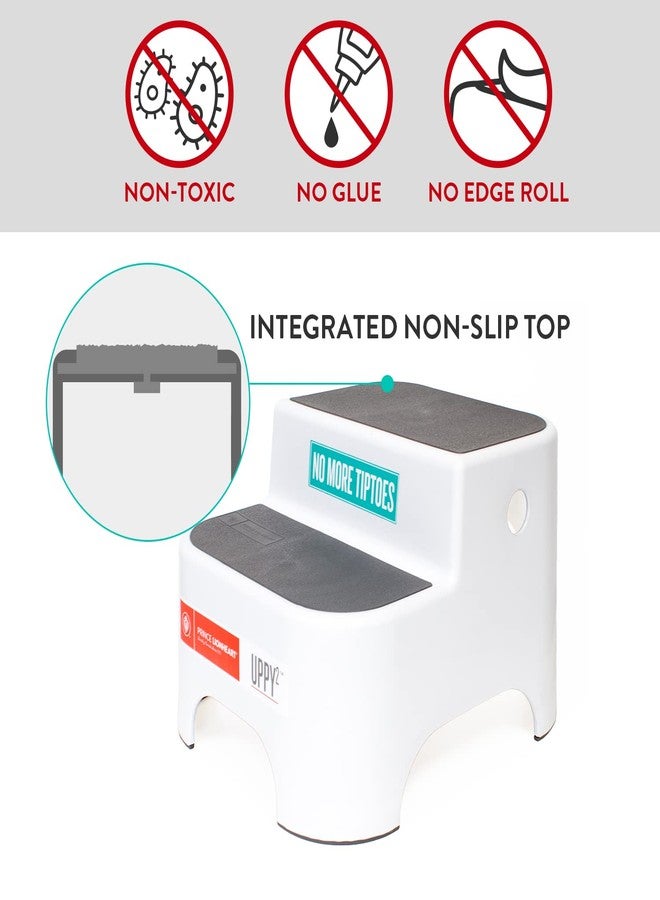 Prince Lionheart Dual Height UPPY2 Two Step Stool for Potty Training Kids and Toddlers to Wash Hands - Portable Non Slip Children and Toddler Stepping Stool for Toilet Bathroom or Kitchen (Gray) - Image 5