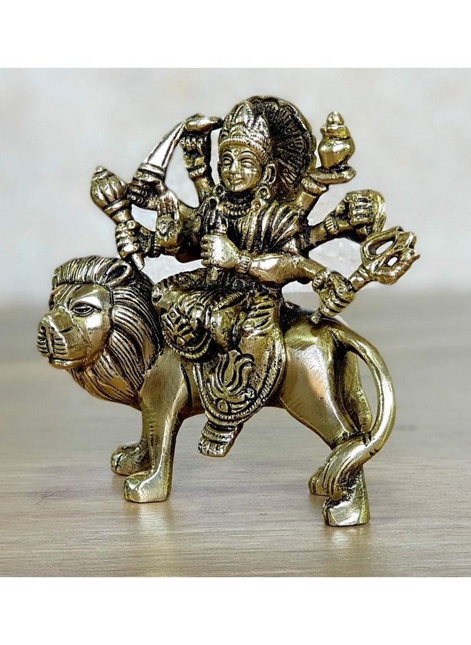ESPLANADE ESPLANADE Brass Maa Durga murti for Home Mandir and Home Decor (4.6 Inches)  - Image 2