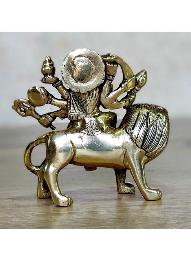 ESPLANADE ESPLANADE Brass Maa Durga murti for Home Mandir and Home Decor (4.6 Inches)  - Image 4