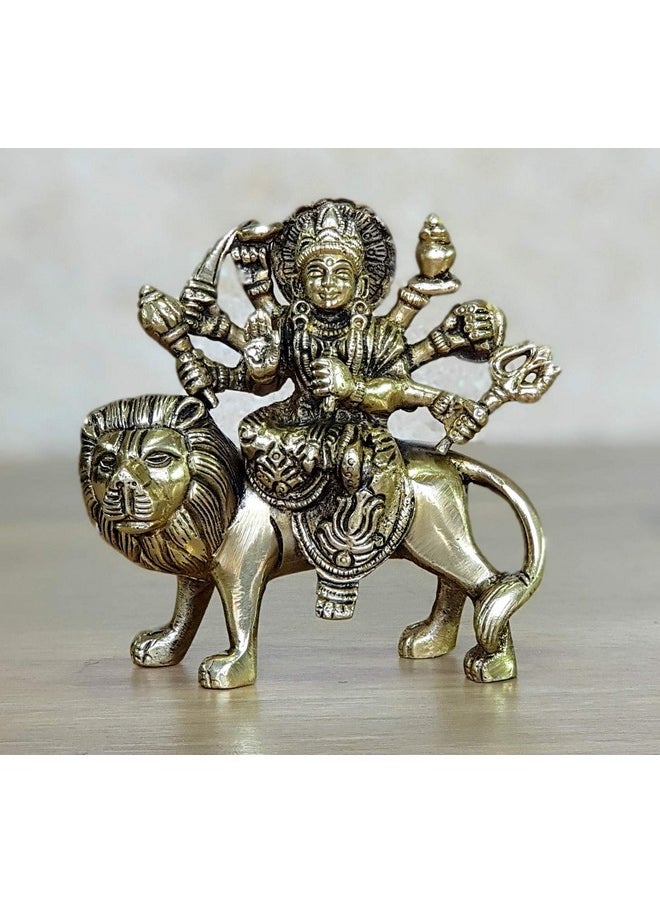 ESPLANADE ESPLANADE Brass Maa Durga murti for Home Mandir and Home Decor (4.6 Inches)  - Image 1