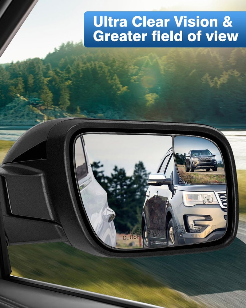 TOP-MAX Passenger Side Mirror Glass Replacement for Ford Explorer 2011 2012 2013 2014 2015 2016 2017 2018 2019, Heated Exterior Right Chrome Convex Mirror with Backing Plate, BB5Z17K707B - Image 2