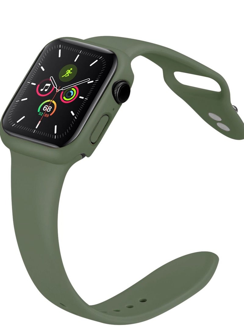 GULFLINK Silicone Watchbands 200mm Length with Protective Case Cover for Apple iWatch 7 41mm - Image 3