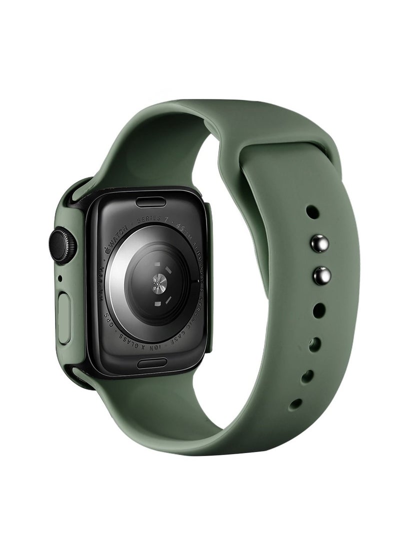 GULFLINK Silicone Watchbands 200mm Length with Protective Case Cover for Apple iWatch 7 41mm - Image 2