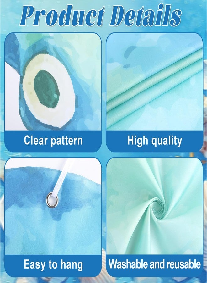 Oitnlaughter Under The Sea Door Banner Giant Marine Octopus Porch Sign Banners Ocean Animal Photo Booth Props Hanging Backdrop for Summer Ocean Theme Birthday Party Baby Shower Classroom Wall Door Decor Supplies - Image 3