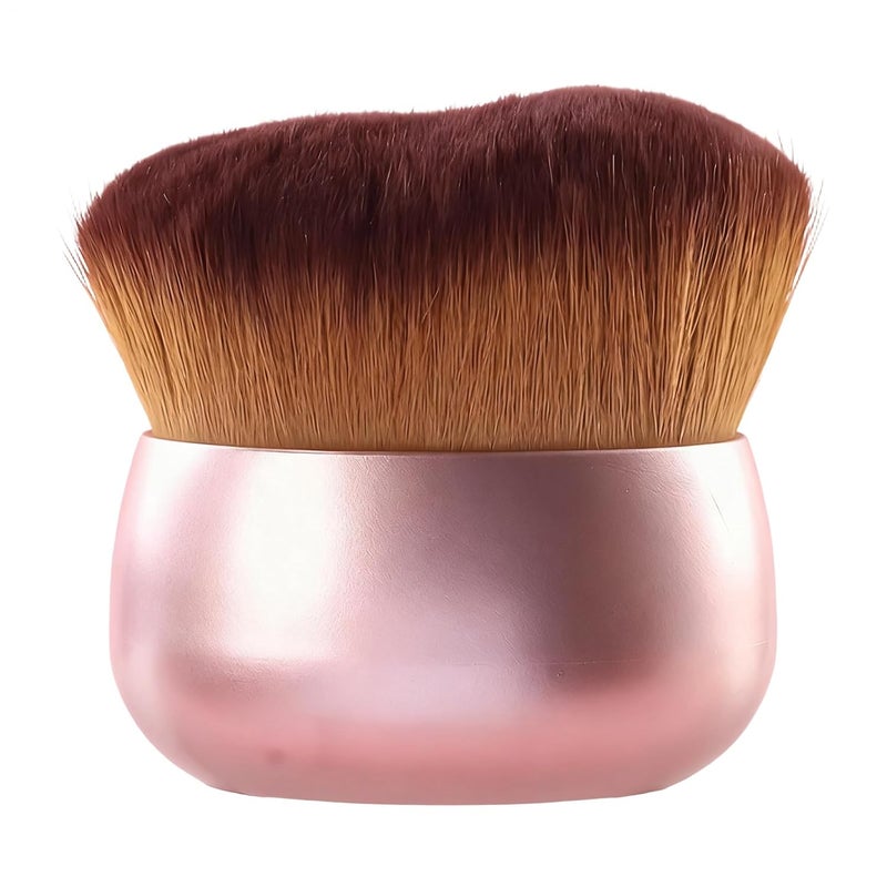 Rose Gold Shimmer Brush Wide Head Soft Dense Bristles For Tanning Bronzer Blend Foundation - Image 1