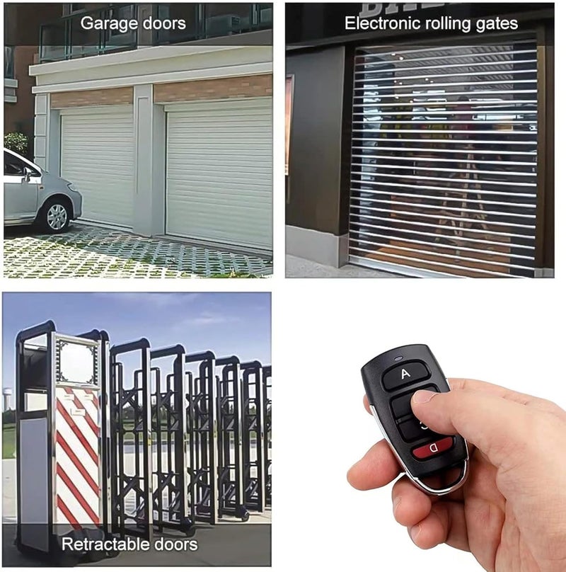 4 PCS Universal Duplicator Remote Garage Door Remote, 433.92 Mhz Remote for Gate, Remote Control Key Fob, Replacement Garage Door Electric Gate, Cloning Remote Control Keychain (4 PCS) - Image 4