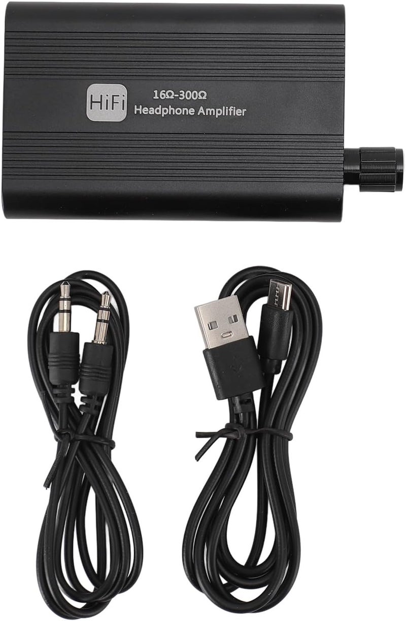 Portable Headphone Amplifier, Earphone Amp with 2 S Gain, S for 16 300 Ohm Headph, 3.5mm AUX Input Output, Headphone Amplifier with Re Battery - Image 1