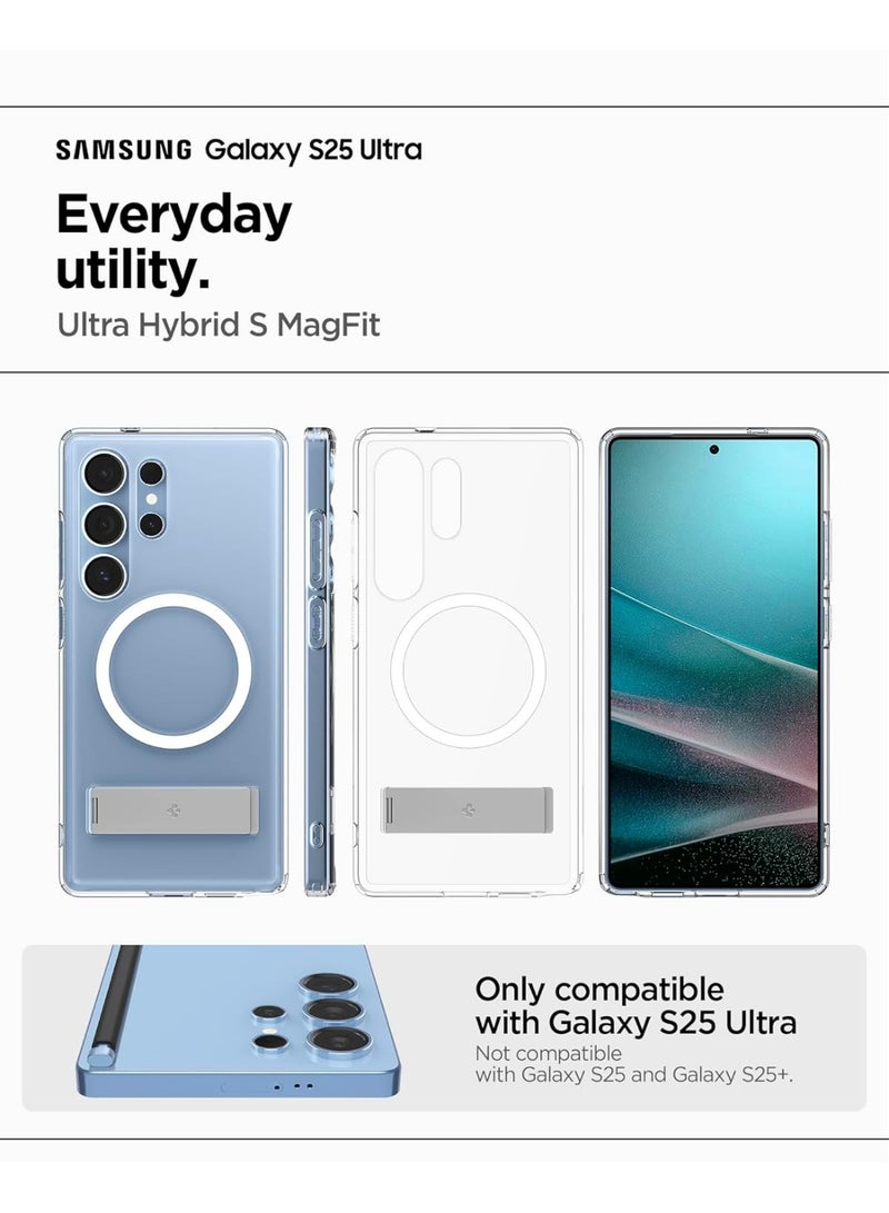 MUNTAQI Clear MagSafe Case for Samsung Galaxy S25 Ultra – Shockproof Slim Protective Phone Cover with Magnetic Ring Support, Anti-Yellowing Hard PC Back, Wireless Charging Compatible - Image 4