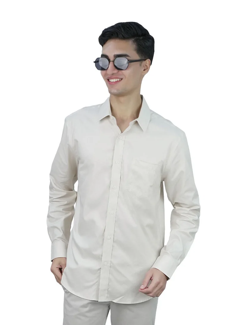 Men Slim Cotton Oxford Shirt