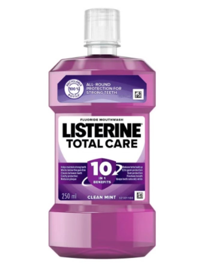Listerine Mouthwash Total Care 10 In 1 Benefits Clean Mint - 250ml 