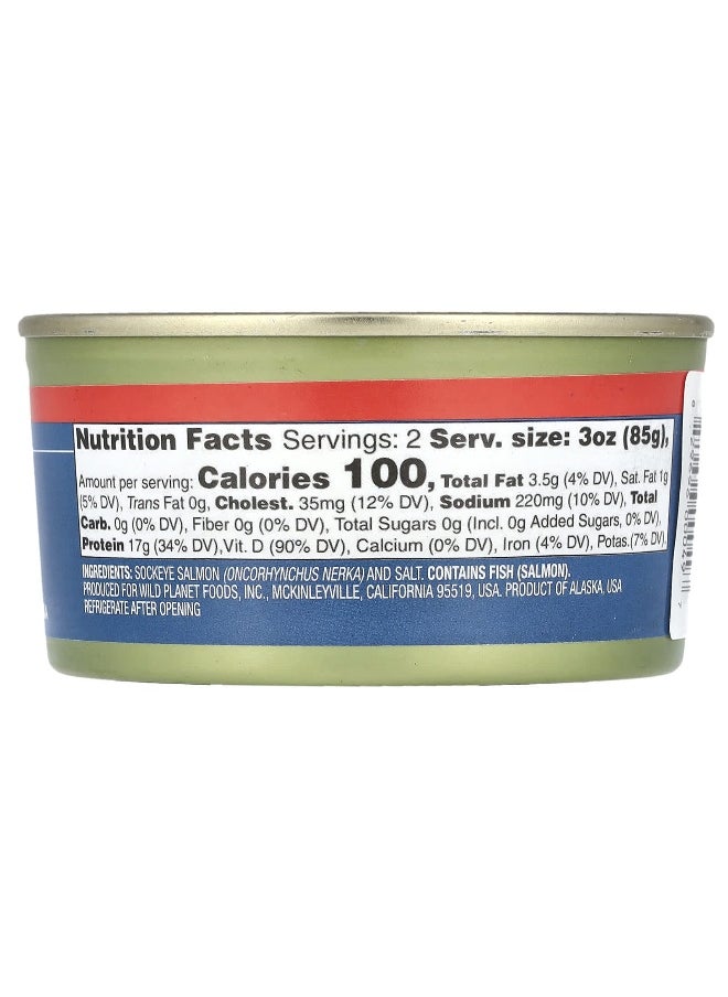 Wild Planet Wild Planet, Wild Sockeye Salmon, Skinless & Boneless, 6 oz (170 g)  - Image 2