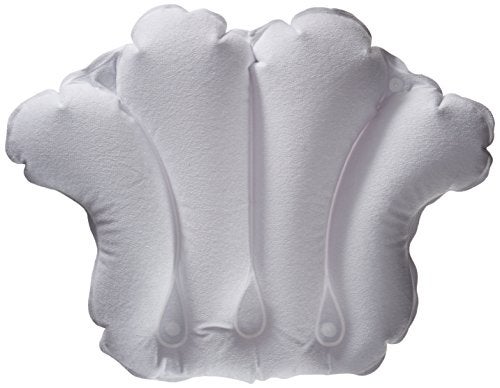 Aquasentials Inflatable Bath Pillow - Terry Cloth (White) - Image 1