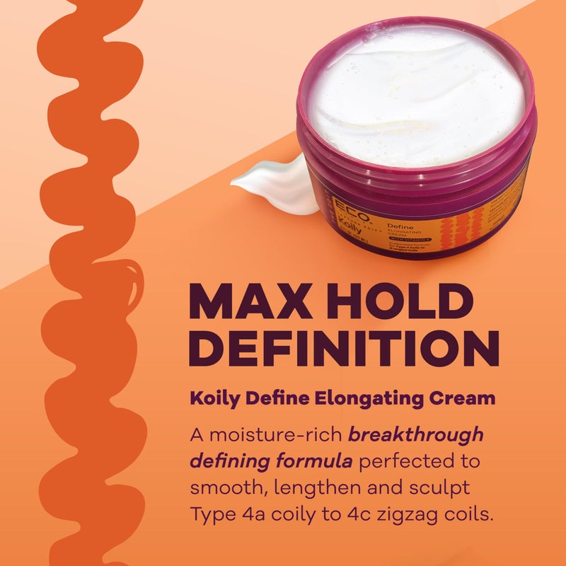 Eco Style Elongating Cream, Texture Edit, Koily Define Gel Para Cabello for Type 4 curly hair, 6oz. - Image 3