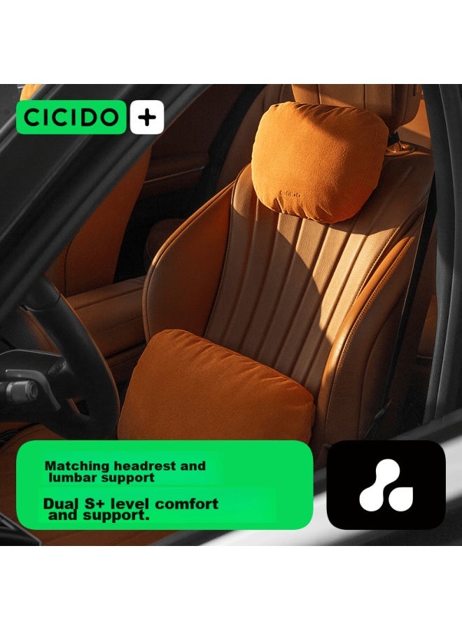 Cicido Car Headrest And Lumbar Support, Alcantara Maybach Headrest, Car Cushion, Neck Pillow, Compatible With Tesla, Xiaomi Yu7 - Image 4