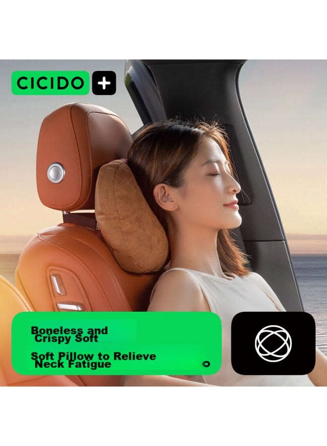 Cicido Car Headrest And Lumbar Support, Alcantara Maybach Headrest, Car Cushion, Neck Pillow, Compatible With Tesla, Xiaomi Yu7 - Image 3