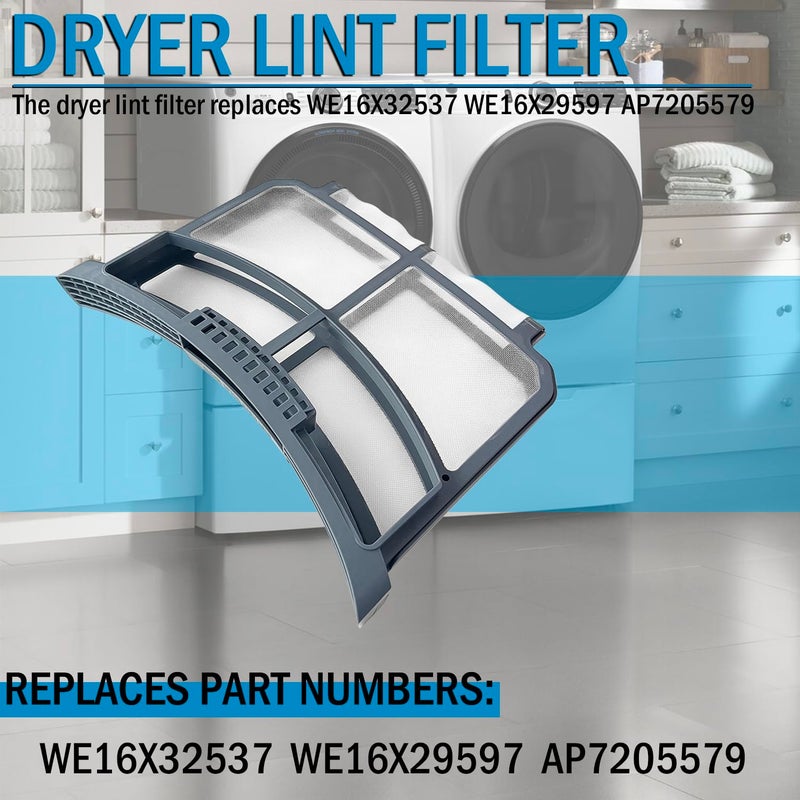 Qagea Dryer Lint Filter Trap Screen Fit For Ge Clothes Dryer  Dryer Lint Strainer Replaces We16X32537 We16X29597 Ap7205579 - Image 2