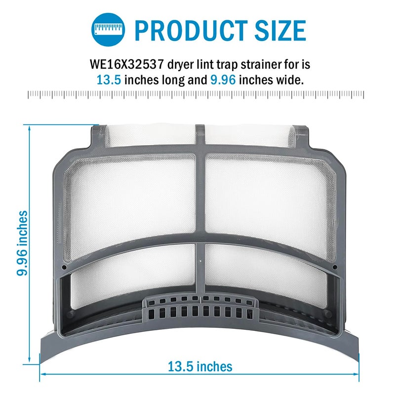 Qagea Dryer Lint Filter Trap Screen Fit For Ge Clothes Dryer  Dryer Lint Strainer Replaces We16X32537 We16X29597 Ap7205579 - Image 5