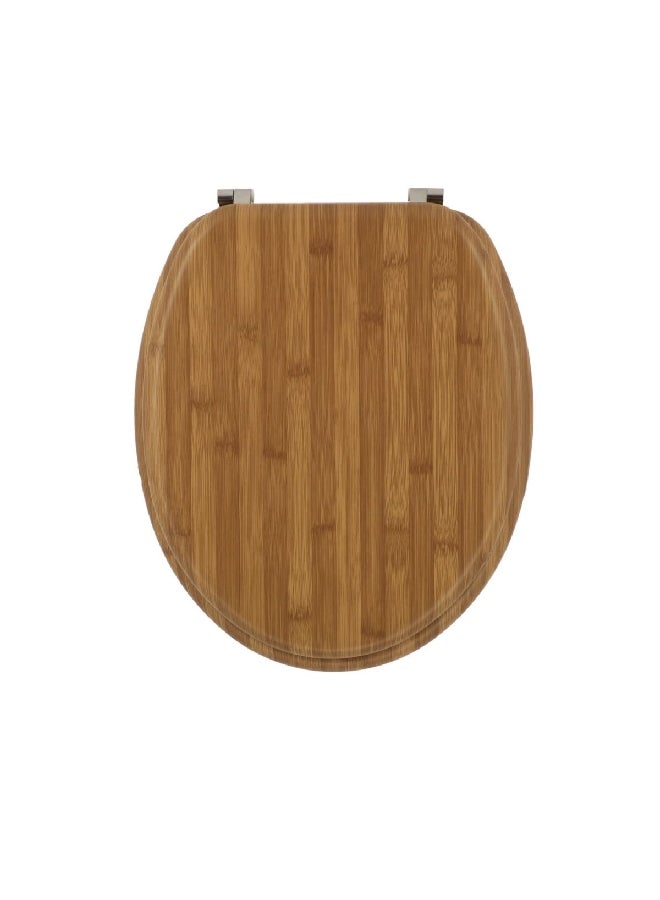 Tendance MDF Wood Toilet Seat with Fixing Kit Bamboo 18 Inch 4119195 - Image 1