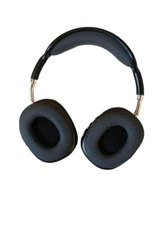 Bluetooth 5.0 Wireless Headphones | High-Quality Microphone, SD Card Support, 3.5mm Jack, Noise Cancelling | Foldable Headphones with Stylish and Colorful Design (Black) - Image 2