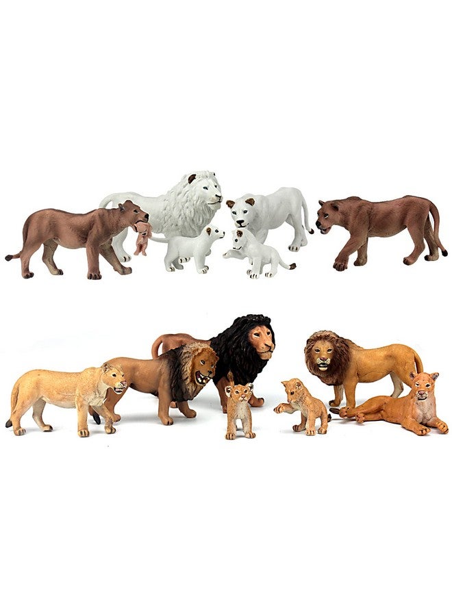 FUNSHOWCASE African Jungle Animals Toy Lions Figure Realistic Plastic Figurine Playset Lot 13-Piece - Image 2