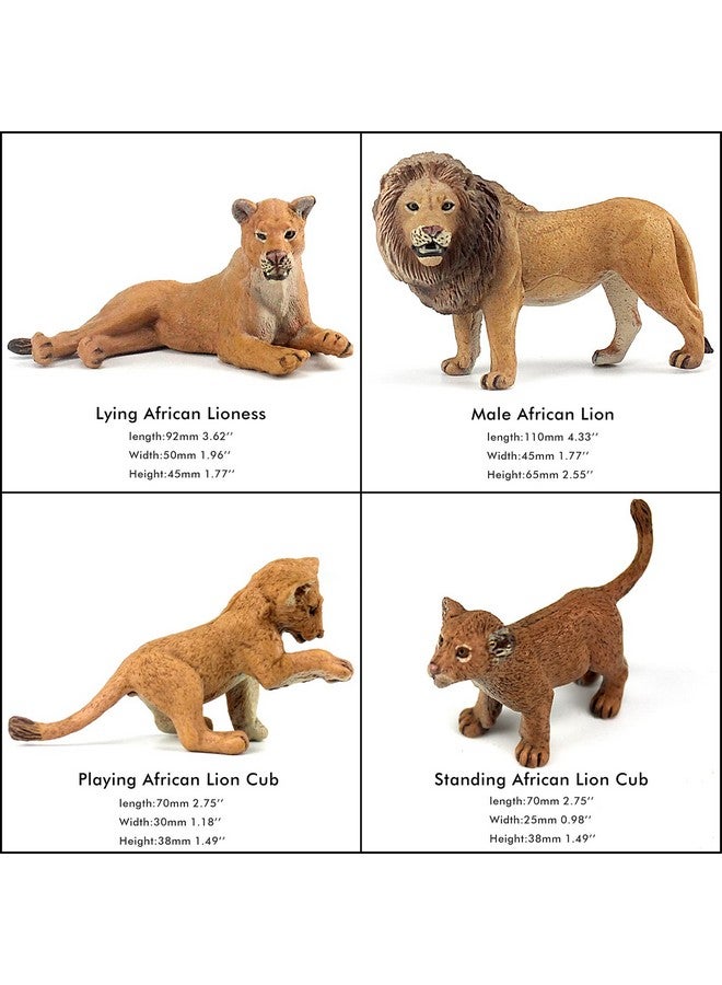 FUNSHOWCASE African Jungle Animals Toy Lions Figure Realistic Plastic Figurine Playset Lot 13-Piece - Image 3