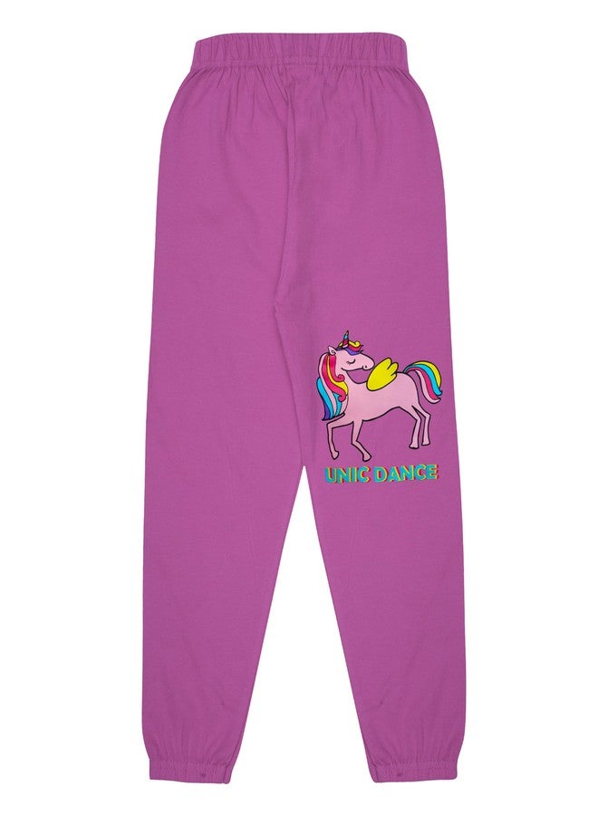 KYDA KIDS®100% Cotton Printed Track Pant for Baby Girls (Pack of 5) - Image 4