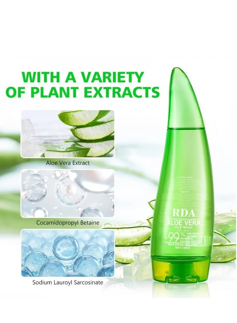 RDA Aloe Vera Face Wash 99% 120 ml - Image 3
