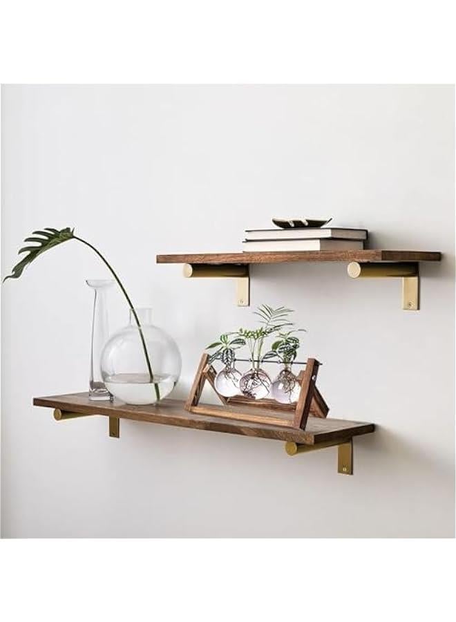 HOOKOR Plant Propagation Station, Plant Terrarium with Wooden Stand, Unique Gardening Birthday Gifts for Women Plant Lovers, Home Office Garden Decor Planter - 3 Bulb Glass Vases, Brown,(12-01) - Image 2