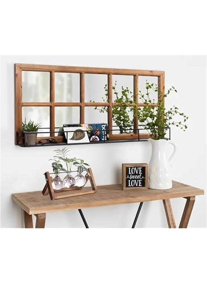 HOOKOR Plant Propagation Station, Plant Terrarium with Wooden Stand, Unique Gardening Birthday Gifts for Women Plant Lovers, Home Office Garden Decor Planter - 3 Bulb Glass Vases, Brown,(12-01) - Image 3