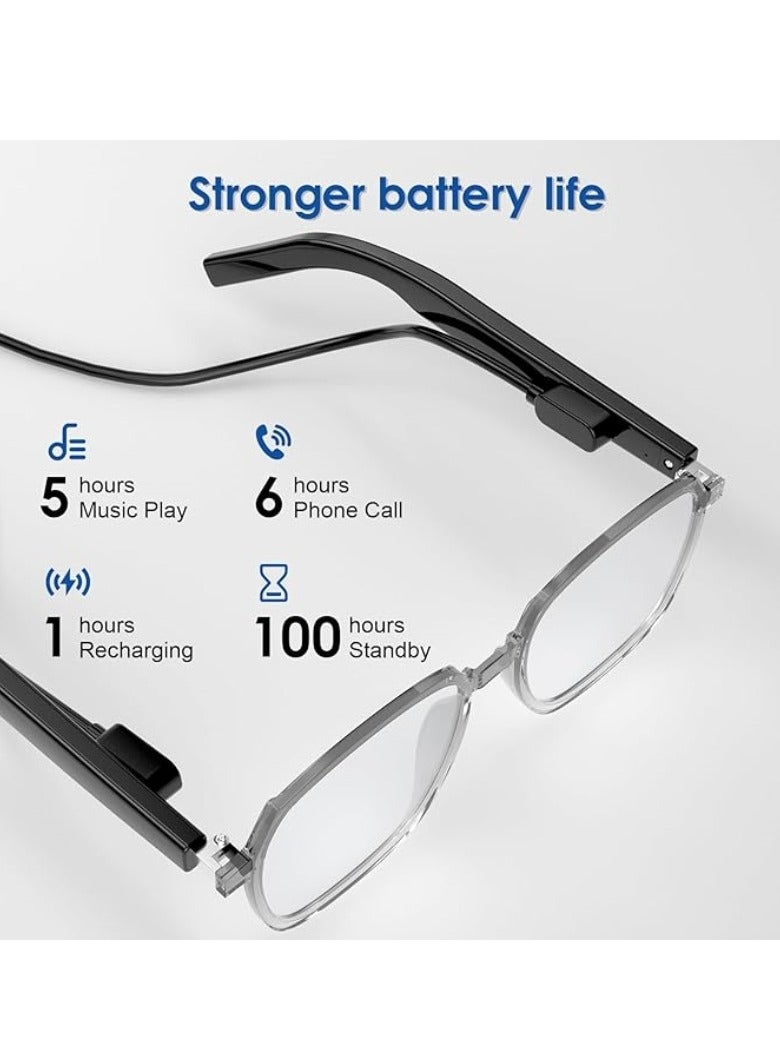 M MIAOYAN Bluetooth Smart Glasses, Photochromic Sun Lenses and Blue Light Blocking - Wireless Glasses for Calls, Music Voice Assistant - Lightweight Frames for Indoor, Outdoor Work  - Image 5
