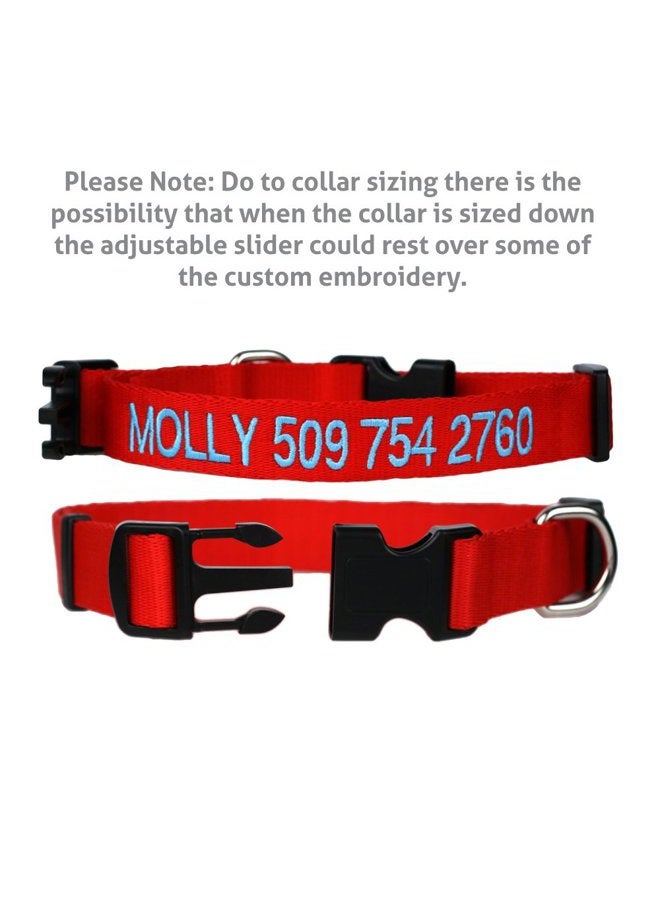 GoTags Personalized Dog Collar, Custom Embroidered Pet ID Dog Collar with Pet Name and Phone Number, Adjustable with Quick Release Snap Buckle - Small, Black - Image 5
