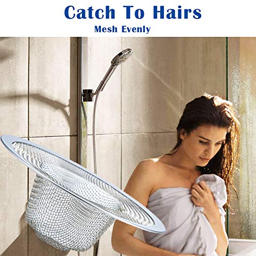 BESSEEK 2 Pcs Heavy Duty Stainless Steel Slop Basket Filter Trap, 4.41" Top / 2.44" Mesh Metal Sink Strainer, Perfect for Kitchen Sink/Bathroom Bathtub RV Wash Basin Floor Drain Balcony Drain Hole - Image 4