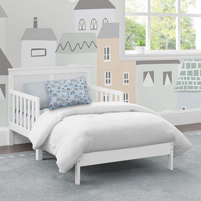 KRADYL KROFT Toddler Pillow with 100% Cotton Removable Cover - 20 X 15 Inches | Children Pillows | Baby Pillows - Rainbow Rain - Image 2