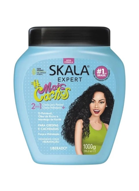 Scala 2 in 1 Miss Cachos Healing Cream for Curly and Wavy Hair, Styling Cream, Larger Pack 1000g