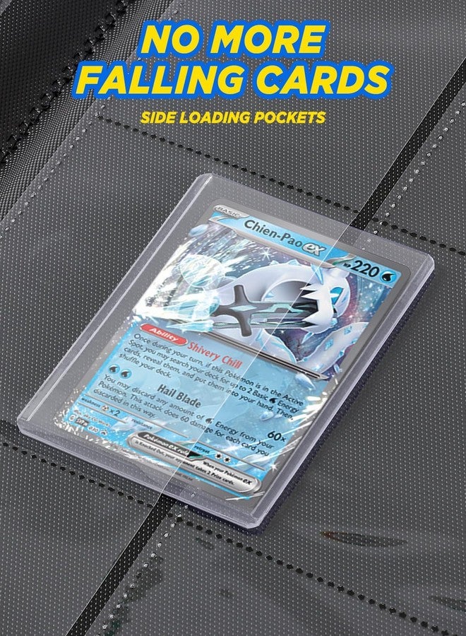 Relaehih 9 Pocket Top Loading Binder with Zipper - Holds 288 Toploads Card Album - Image 4
