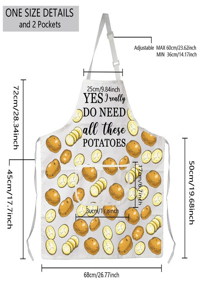 MBMSO Potato Lovers Gifts Funny Potato Bib Apron I Really do Need all these Potatoes Apron French Fries Potato Chips Aprons (Potato Apron-w), Standard - Image 2