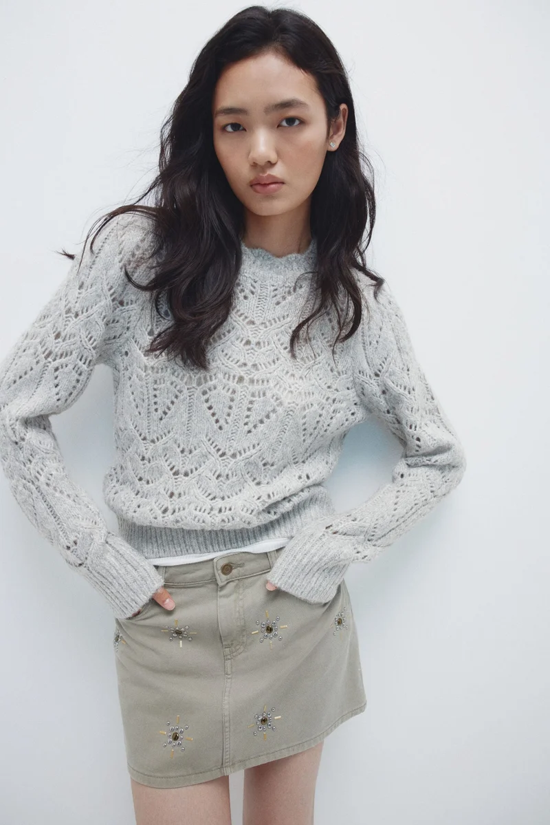 H&M Pointelle-knit jumper