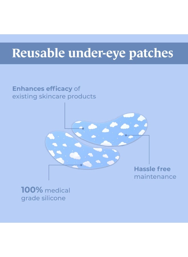 ديو d'you Eyes & Shine: لصقات قابلة لإعادة الاستخدام لمنطقة تحت العين لعلاج الهالات السوداء | تساعد في الحد من الانتفاخ | مصنوعة من السيليكون الطبي بنسبة 100% للرجال والنساء - قطعة واحدة - Image 4