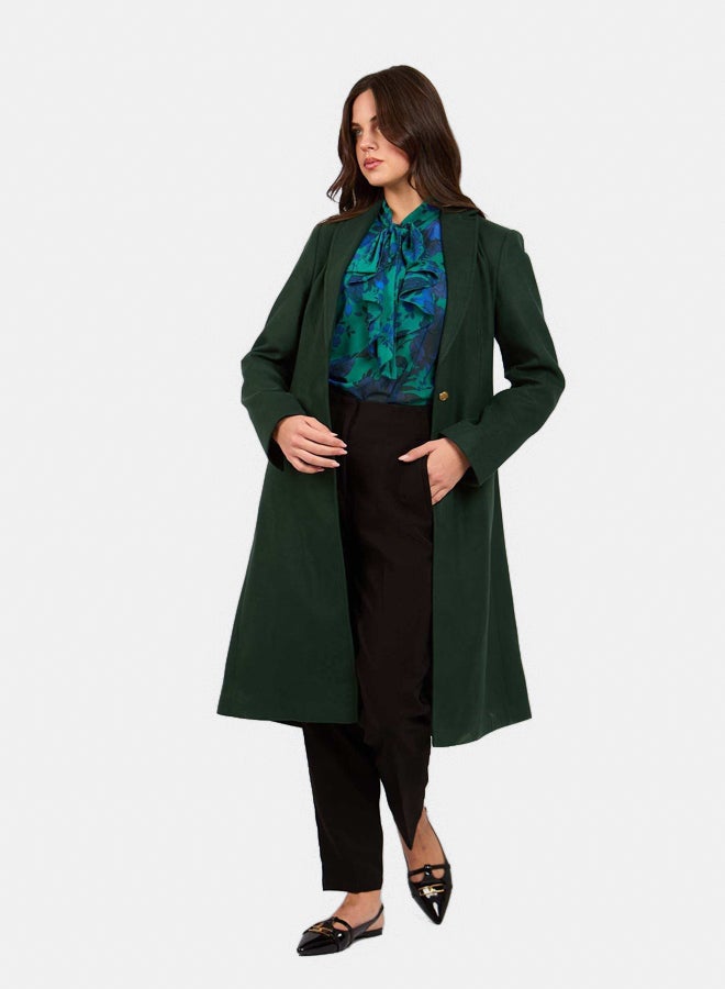 DALYDRESS Women Regular Fit Coat - Green 