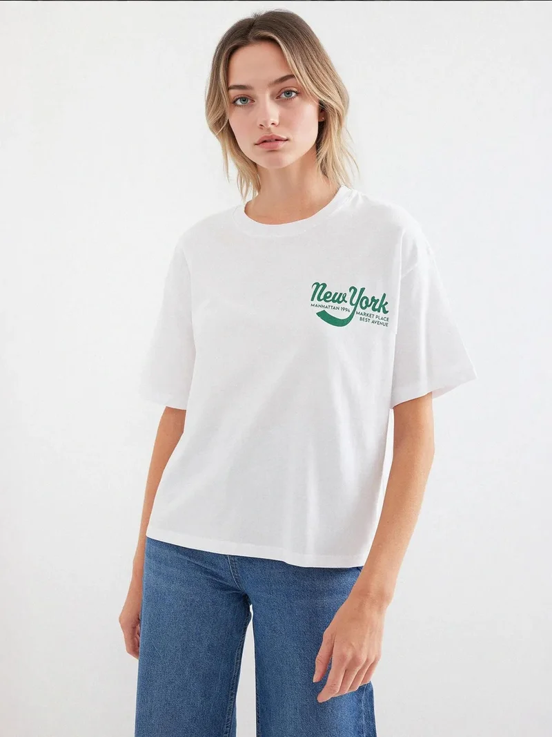 BIG DART BDART Printed Crew Neck Loose Fit T-Shirt