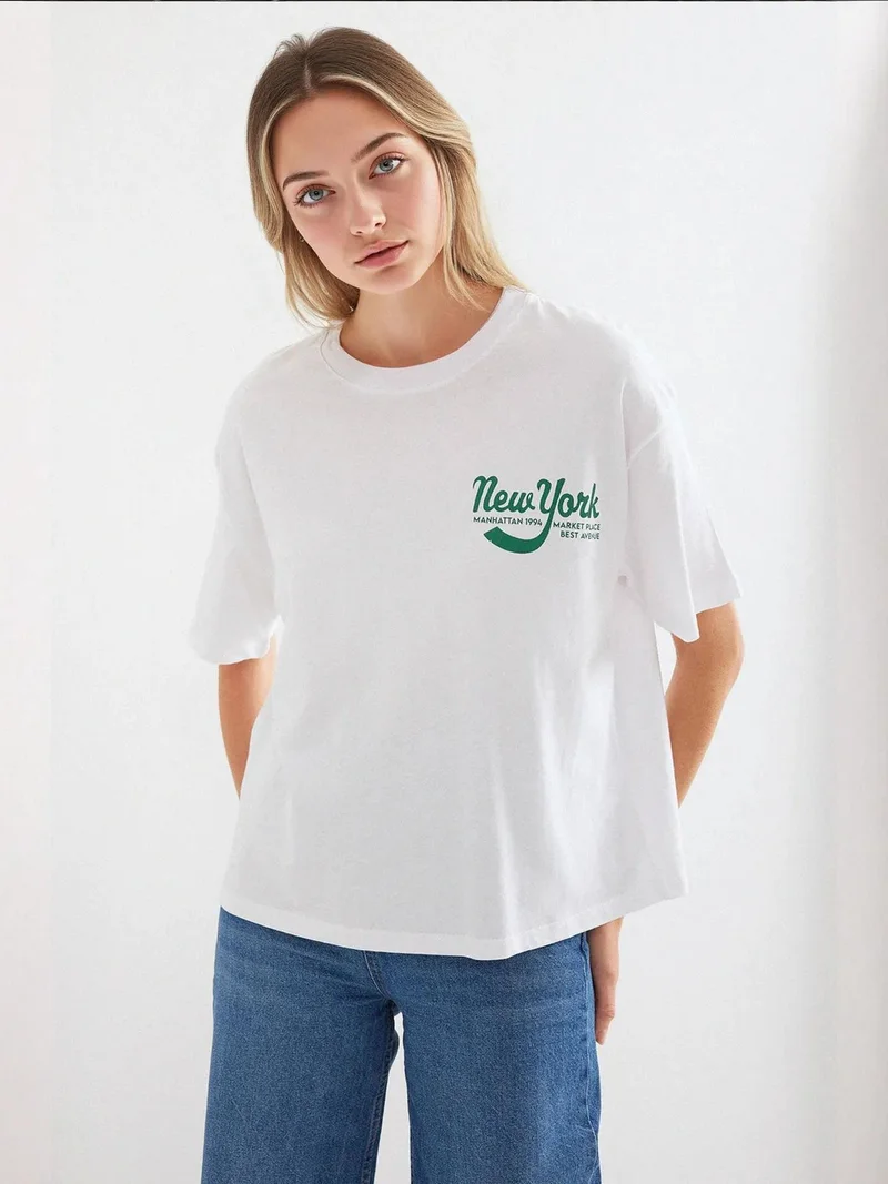 BIG DART BDART Printed Crew Neck Loose Fit T-Shirt