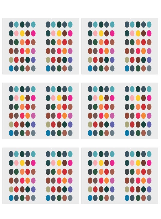 Kotart - Small Size Multi Color Plain Classic Bindi for Women - Multicolor Round Bindi for Woman Lady Girl Girls Ladies Forehead (set of 6) - Image 1
